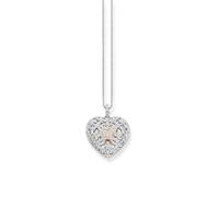 thomas sabo silver and rose gold plated cubic zirconia filigree heart  ...