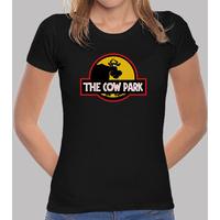 the cow park black t shirt woman