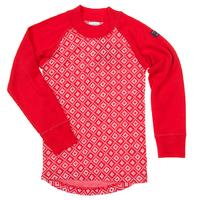 thermal wool top red quality kids boys girls