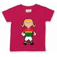 The GAA Store Carlow Baby Mascot Tee - Girls - Football - Fuchsia