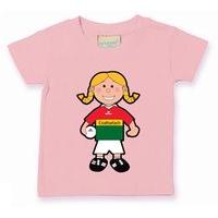 the gaa store carlow baby mascot tee girls football pale pink