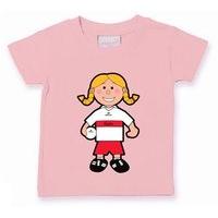 the gaa store derry baby mascot tee girls football pale pink