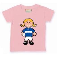 the gaa store laois baby mascot tee girls football pale pink