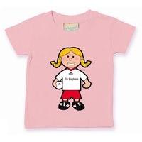 The GAA Store Tyrone Baby Mascot Tee - Girls - Football - Pale Pink