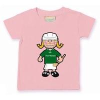 the gaa store fermanagh baby mascot tee girls camogie pale pink