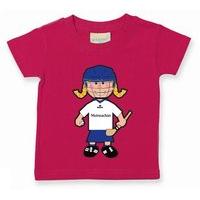 The GAA Store Monaghan Baby Mascot Tee - Girls - Camogie - Fuchsia