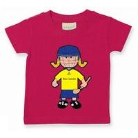 The GAA Store Roscommon Baby Mascot Tee - Girls - Camogie - Fuchsia