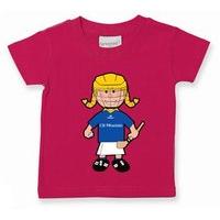 The GAA Store Wicklow Baby Mascot Tee - Girls - Camogie - Fuchsia