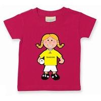 The GAA Store Antrim Baby Mascot Tee - Girls - Football - Fuchsia