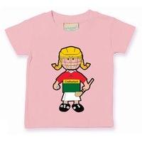 the gaa store carlow baby mascot tee girls camogie pale pink