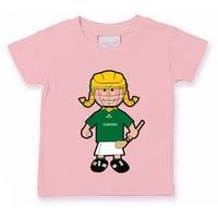 the gaa store leitrim baby mascot tee girls camogie pale pink