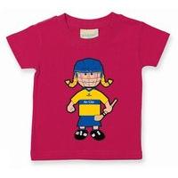 the gaa store clare baby mascot tee girls camogie fuchsia