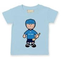 the gaa store dublin baby mascot tee boys hurling pale blue