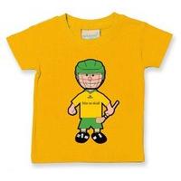 the gaa store donegal baby mascot tee boys hurling yellow