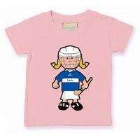 the gaa store laois baby mascot tee girls camogie pale pink