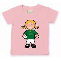 the gaa store leitrim baby mascot tee girls football pale pink