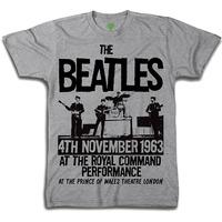 The Beatles Boy\'s Prince Of Wales Theatre Short Sleeve T-shirt, Grey, Large