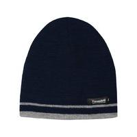 Thinsulate boys stripe detail warm winter knitted beanie hat - Navy