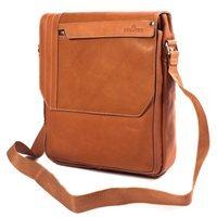 THE ISO UPRIGHT LEATHER MESSENGER BAG In Tan by Adventure Avenue