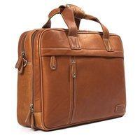 THE CLERK TWIN HANDLE LAPTOP BRIEFCASE In Tan