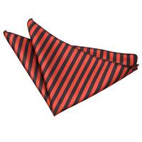 Thin Stripe Black & Red Handkerchief / Pocket Square