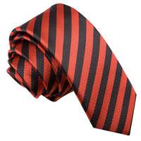 Thin Stripe Black & Red Skinny Tie