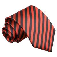 thin stripe black red tie