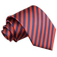 Thin Stripe Navy Blue & Red Tie