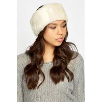 Thick Cream Faux Fur Headband