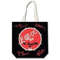 the beatles love drum with signatures tote bag