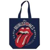 the rolling stones 50th anniversary cotton tote bag