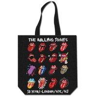 The Rolling Stones Tongue Evolution Cotton Tote Bag.