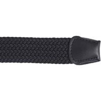 the idle man plaited elastic weave belt black mens belt in black