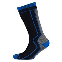 thick mid length sock black grey