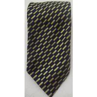 The Savile Row Navy / Yellow Patterned Silk Tie