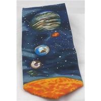 The Tie Studio navy solar system print tie