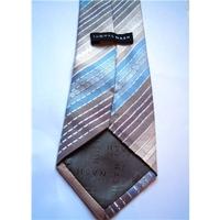 Thomas Nash Subtle neutrals and Sky blue striped Luxury Tie