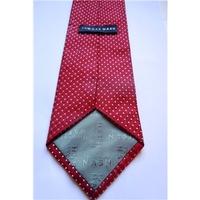 Thomas Nash Deep Red Clip Dot Luxury Tie