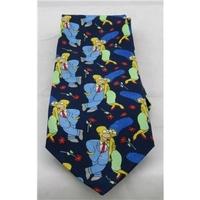 The Simpsons blue Homer & Marge print tie