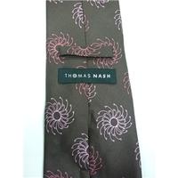 Thomas Nash, Red With Pink & Blue Swirl Effect Patterned Silk Tie