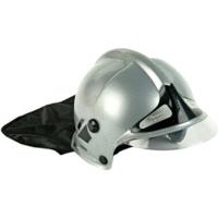 Theo Klein Fireman helmet, silver with visor