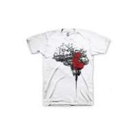 the evil within barbwired brain large t shirt white ge1652l