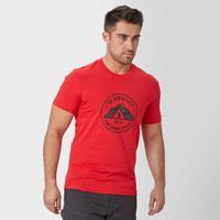 the north face mens mountain tee red red