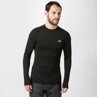 the north face mens warm long sleeve crew black black