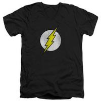 The Flash - Flash Logo Distressed V-Neck