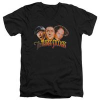 The Three Stooges - Three Head Logo V-Neck