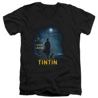 the adventures of tintin title poster v neck
