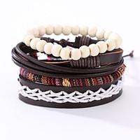 The New Vintage Cowhide Ancient Hand Woven Bracelet Cortical Layers Hand Rope Men\'s Bracelet Adjustable Size036