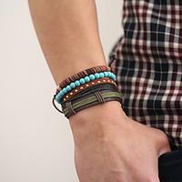 The New Vintage Cowhide Ancient Hand Woven Bracelet Cortical Layers Hand Rope Men\'s Bracelet Adjustable Size047