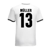 thomas muller germany ringer tee white black